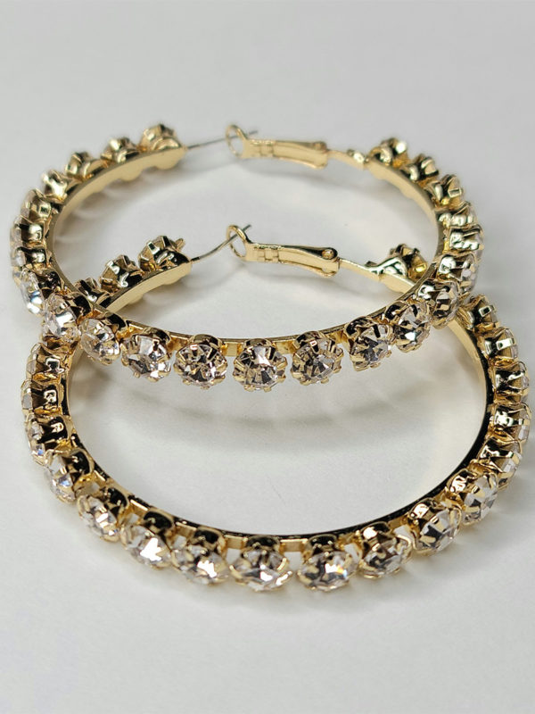 Bling Gold Hoops